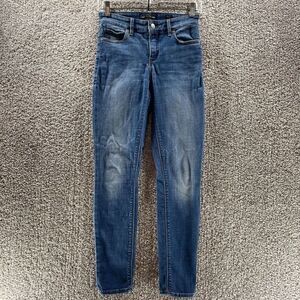 Lucky Brand Jeans Womens 0 Blue Denim Pants Ava Skinny Preppy Cotton Casual Logo